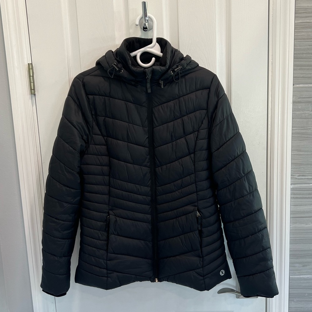 Black Puffer Coat, Size S